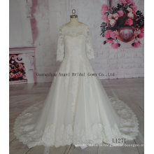 Unique Ball Gown Sweetheart Crystals Bowknot Appliques Latest Wedding Gown